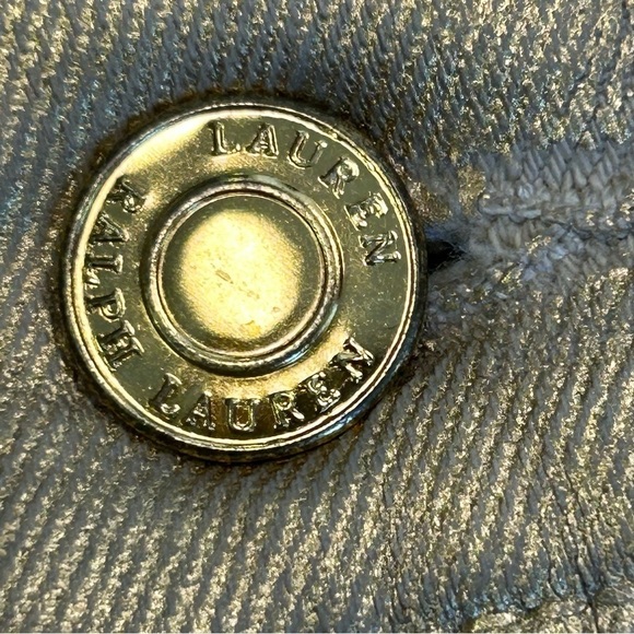 LAUREN Ralph Lauren metallic gold distressed faded stretchy slim fit jeans Sz 10 - Picture 6 of 14